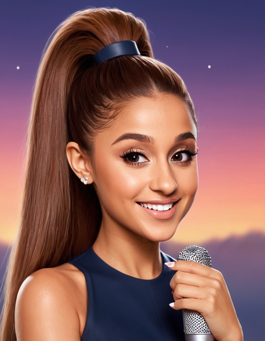 fun, ariana grande, caricature, pop culture, humor, singer, celebrity