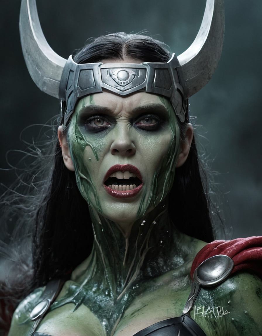 zombie, hela (thor), undead, marvel, villain, norse mythology