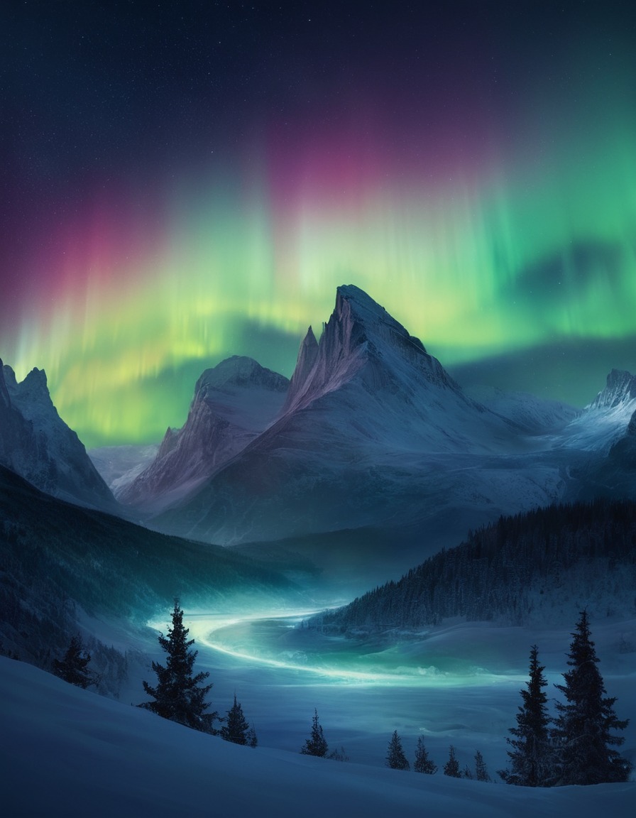 northern lights, aurora borealis, celestial phenomenon, night sky, natural beauty