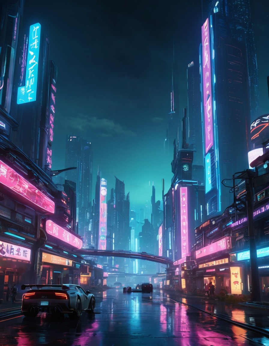 night city, cyberpunk 2077, futuristic, cityscape, cybernetic architecture, computer games