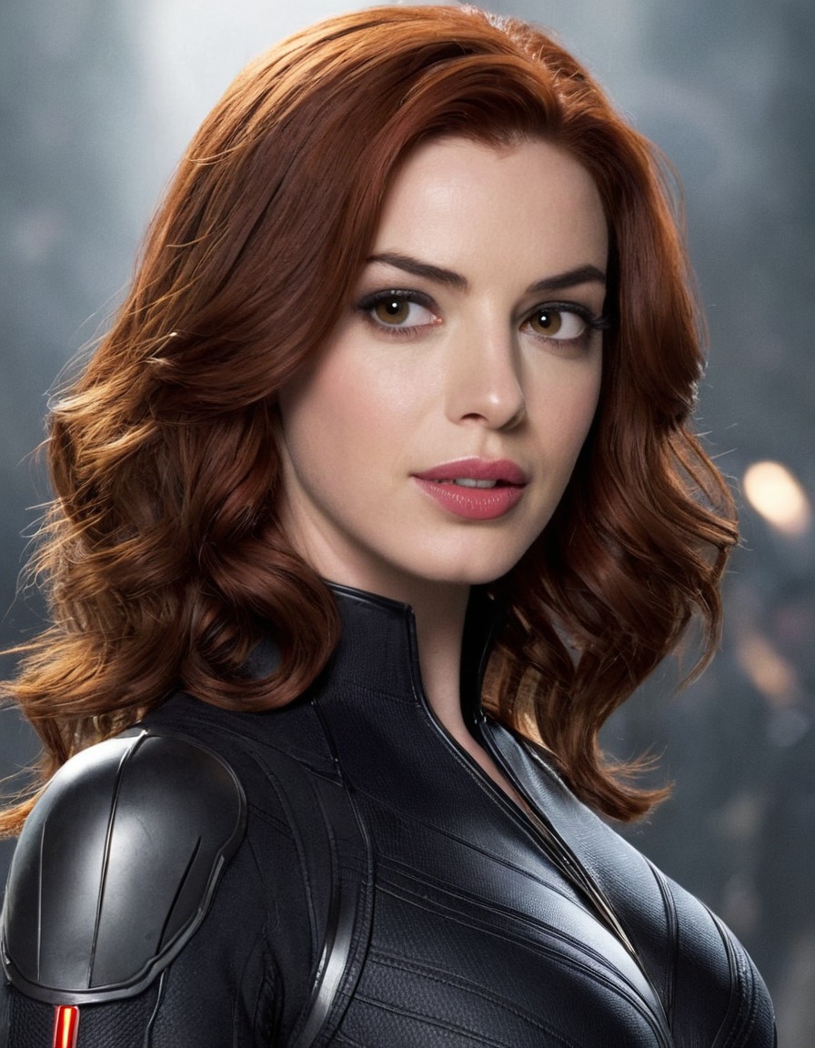 black widow, anne hathaway, marvel, superhero, actress