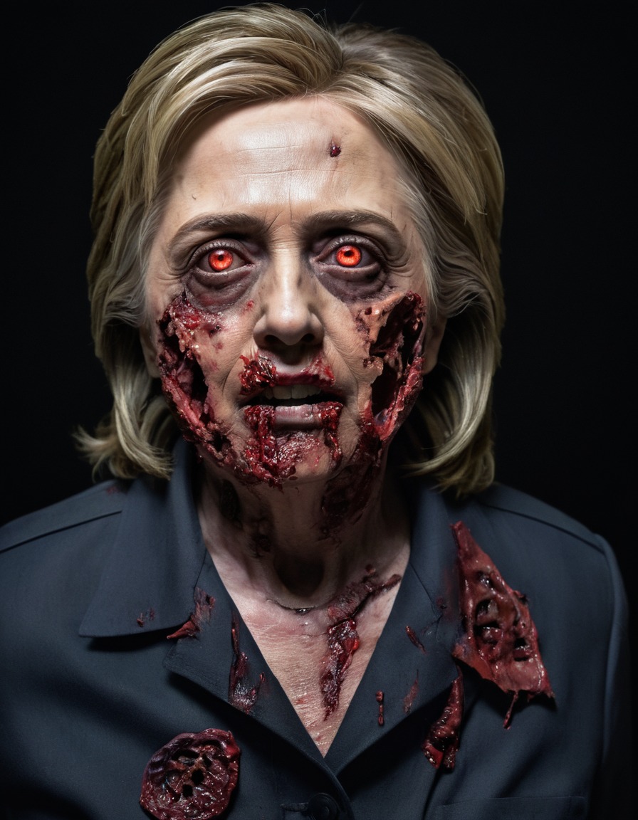 hillary clinton, zombie, horror, halloween, undead, celebrities