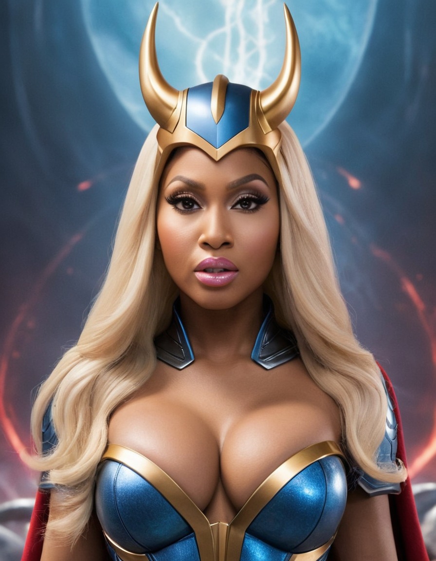 nicki minaj, thor, marvel, rapper, celebrity, music artist, powerful