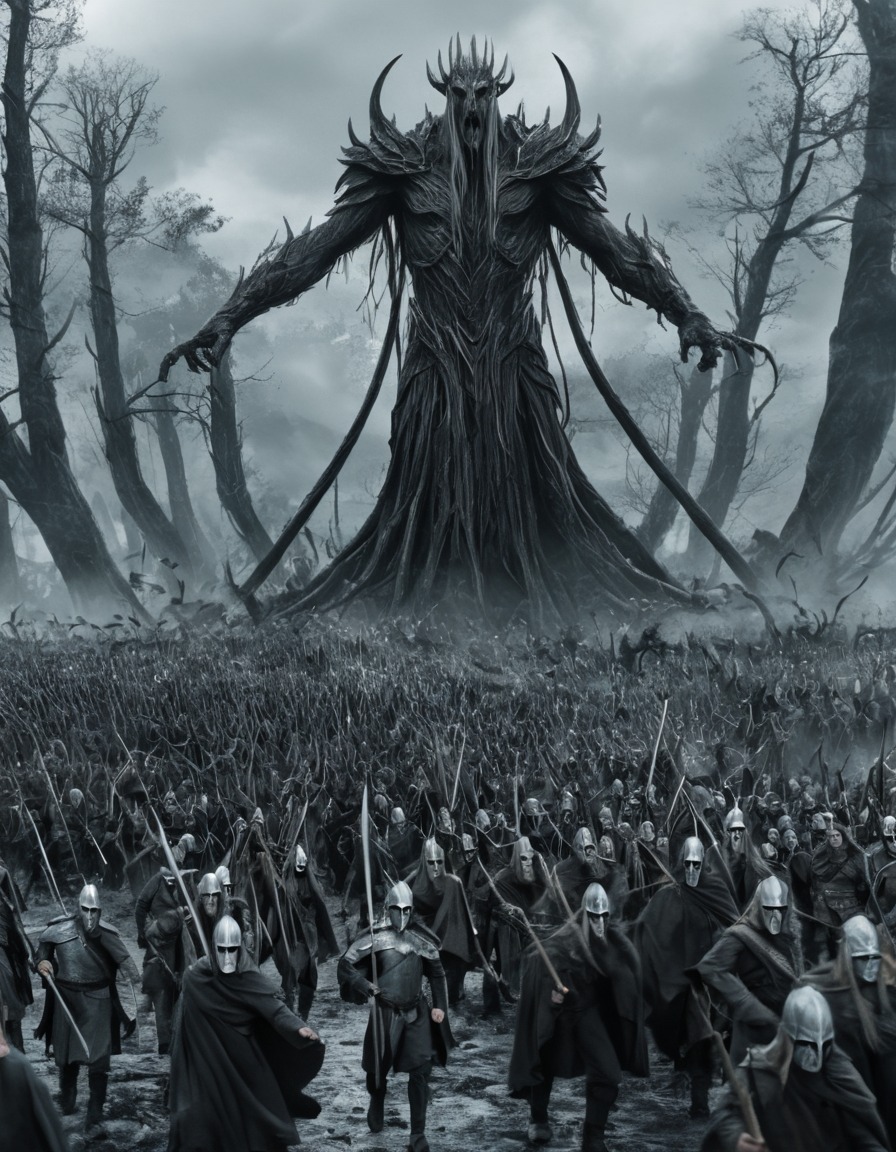 fantasy, ents, battle, isengard, war, john tolkien, tolkien