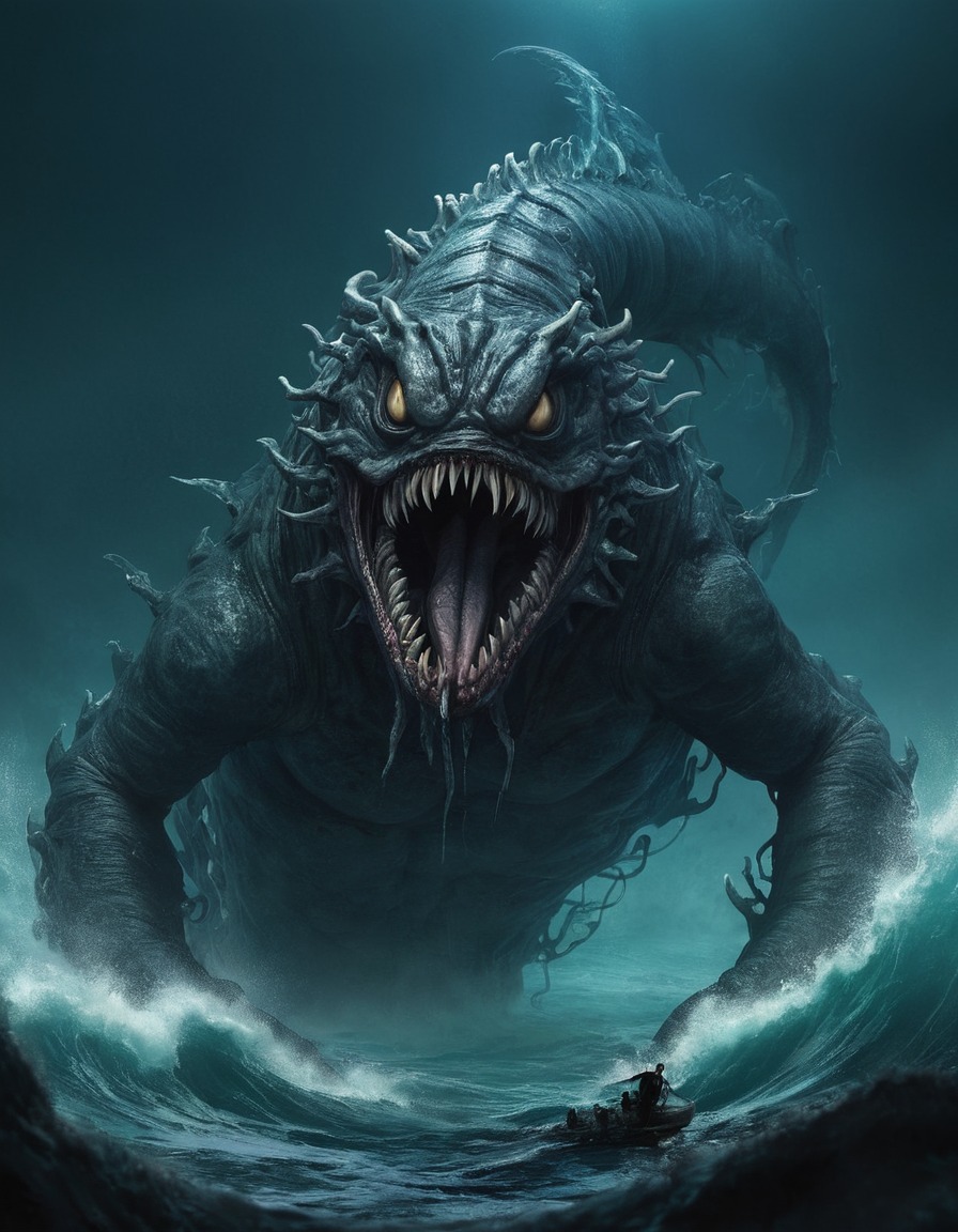 jengu, sea monster, legend, mythical creature, african folklore, terrifying, mythology