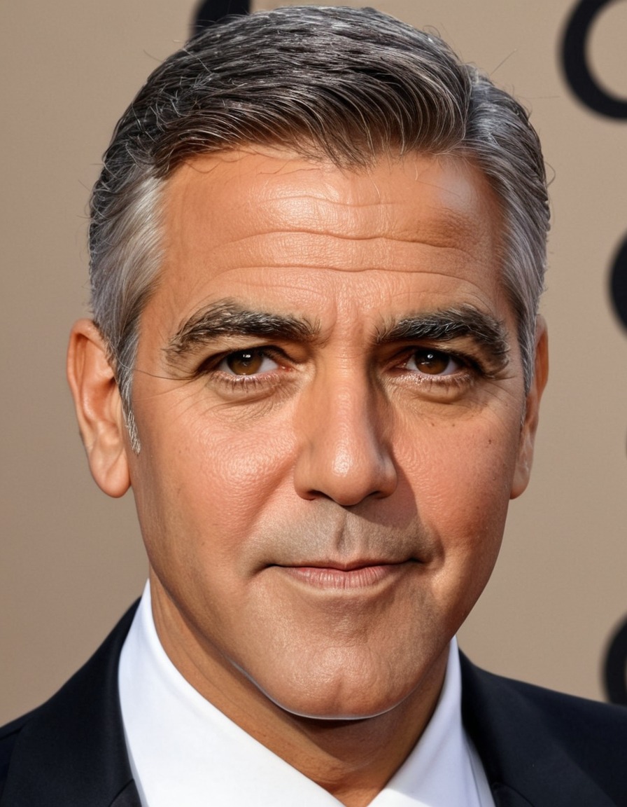 george clooney, actor, celebrity, painting, humor, art, funny