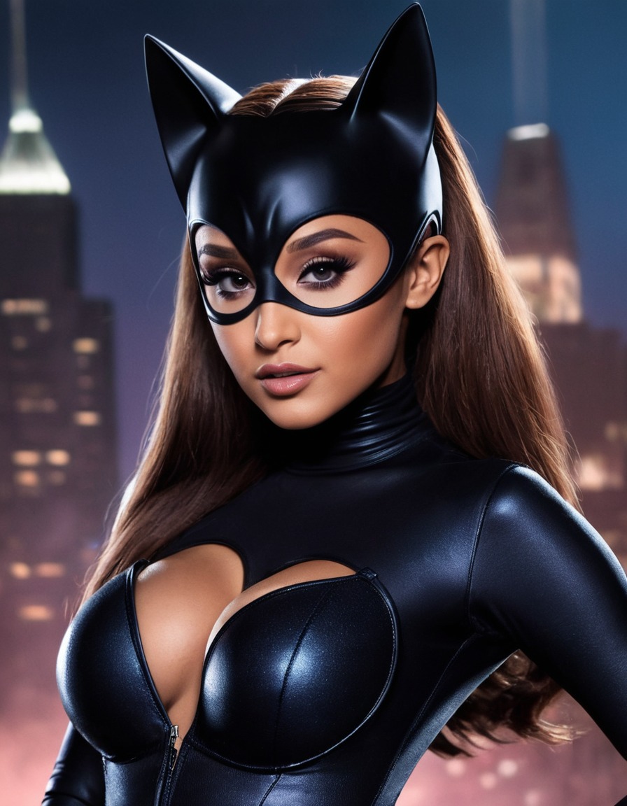 catwoman, ariana grande, dc comics, celebrity, singer, actress, superhero