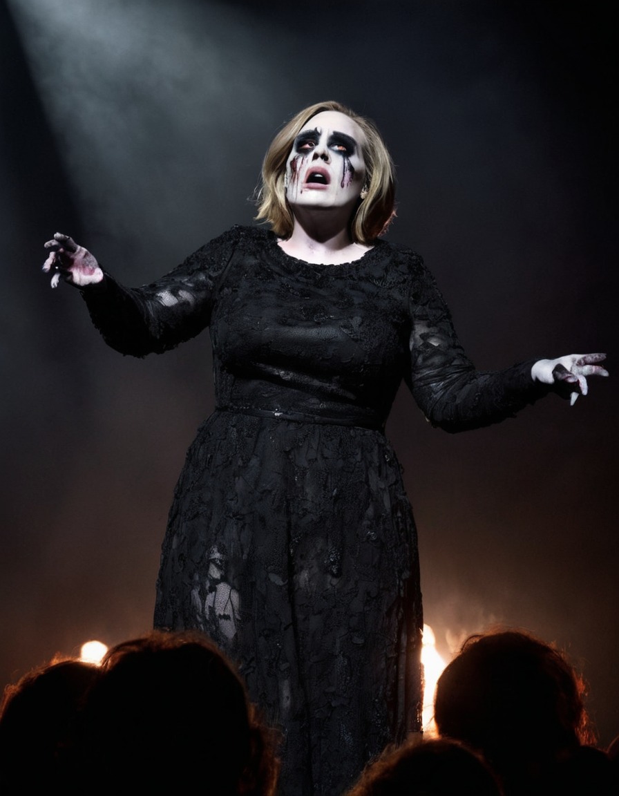 adele, zombie, performance, stage, music, horror, celebrities