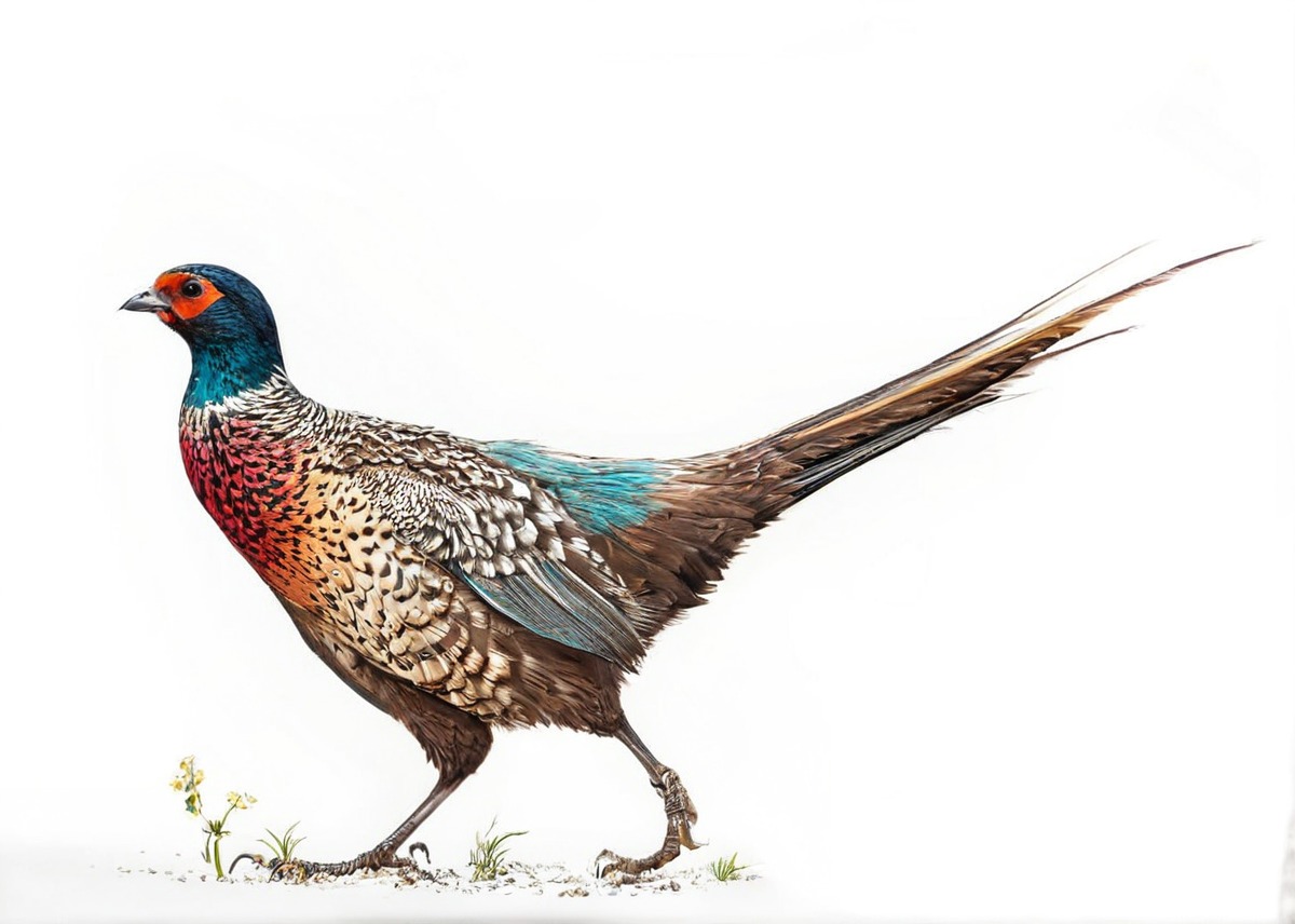 animalart, wildlife, bird, animal, drawing, grouse, naturalistic, pheasant, traditionalart, birdart