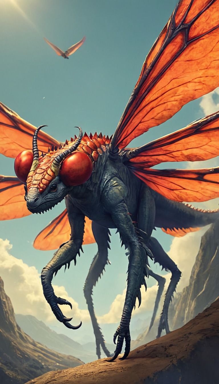 digitalart, fantasyart, monster, creature, insect, horror, flying, fanart, characterdesign, digitalpainting, dailydeviation, dragonfly, dailychallenges