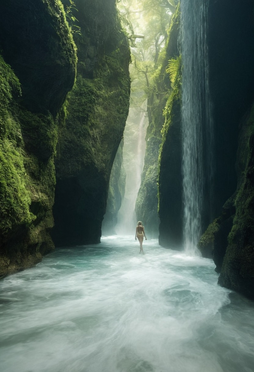 landscape, paradise, waterfall, nature, adventure, explore, travel, travelling, photography, gif, gifs, photographers on tumblr, aesthetic, cottagecore, fairycore, fairy, naturecore