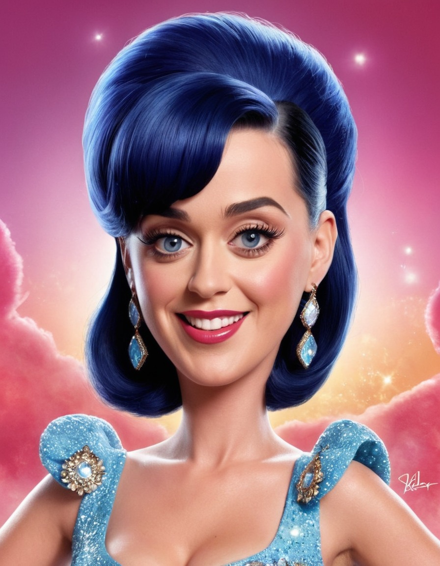 fun, katy perry, caricature, humor, entertainment, music, celebrity