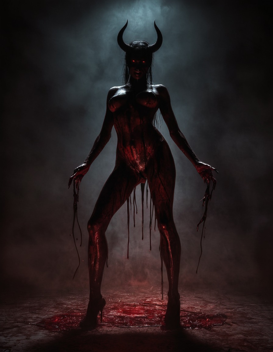 hell, demon, silhouette, shadow, souls, sexy, nsfw	