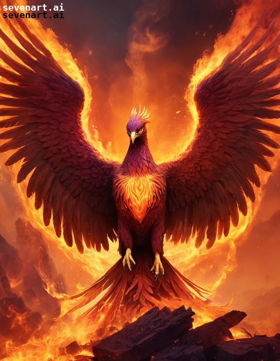 mythical creature, phoenix, rebirth, fire, transformation