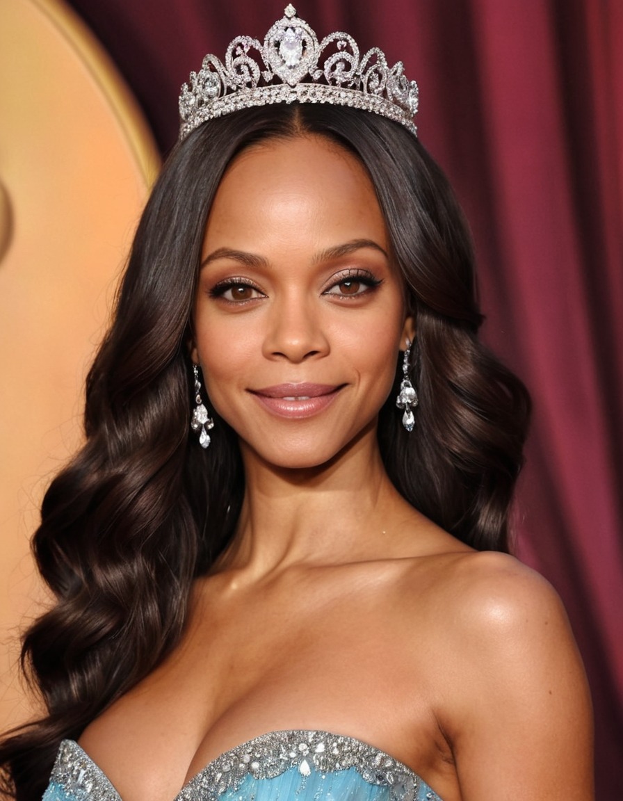 zoe saldana, actress, disney princess, beauty, gorgeous, fairy tale, royalty