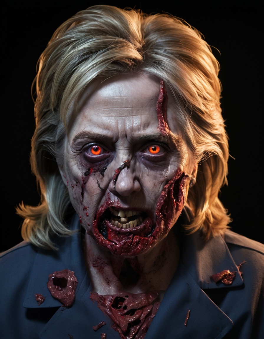 hillary clinton, zombie, horror, halloween, undead, celebrities