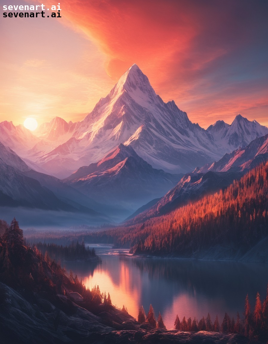 nature, sunrise, mountain, beauty, landscape