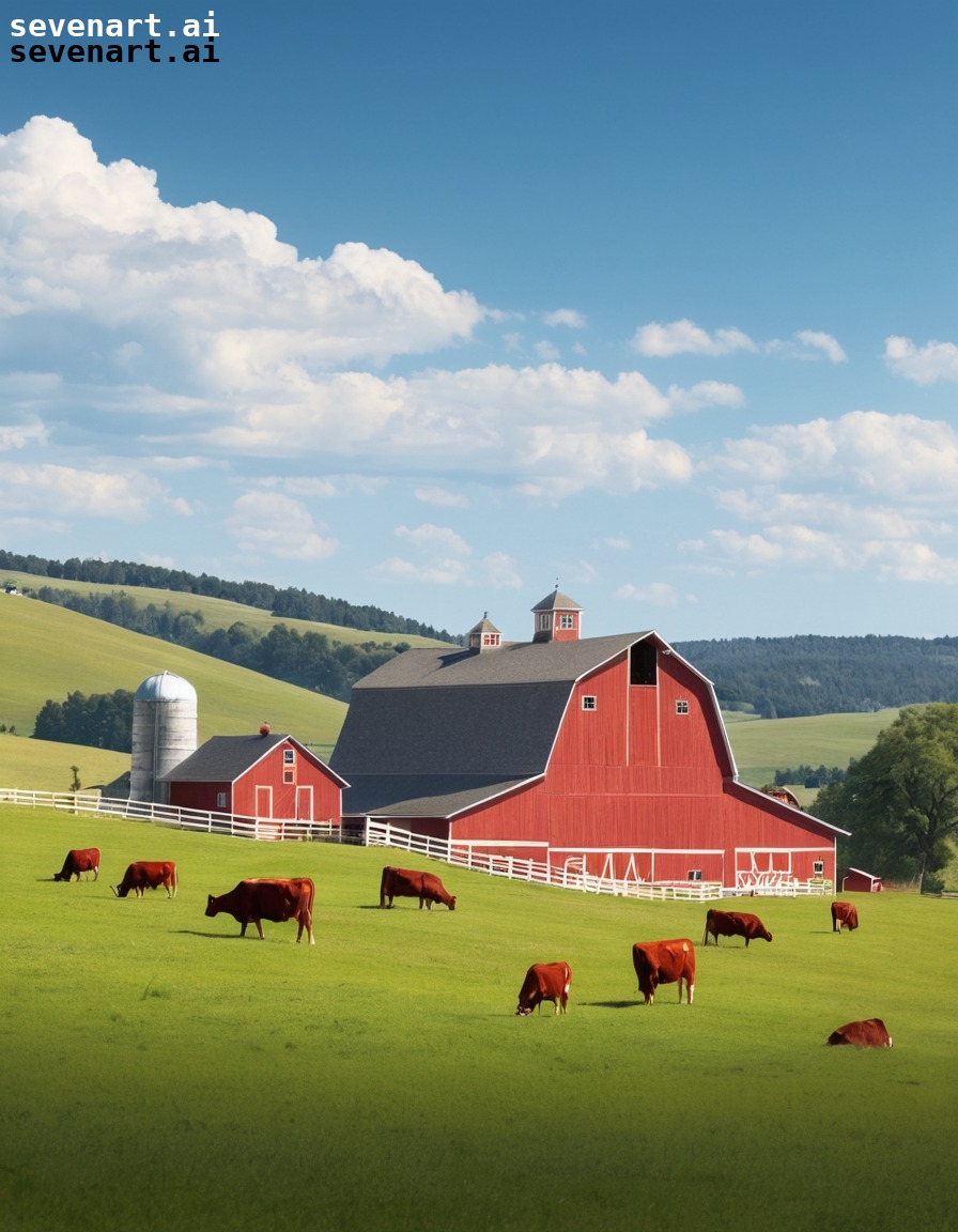 countryside, farm life, agriculture, pastoral landscape, cattle grazing, usa