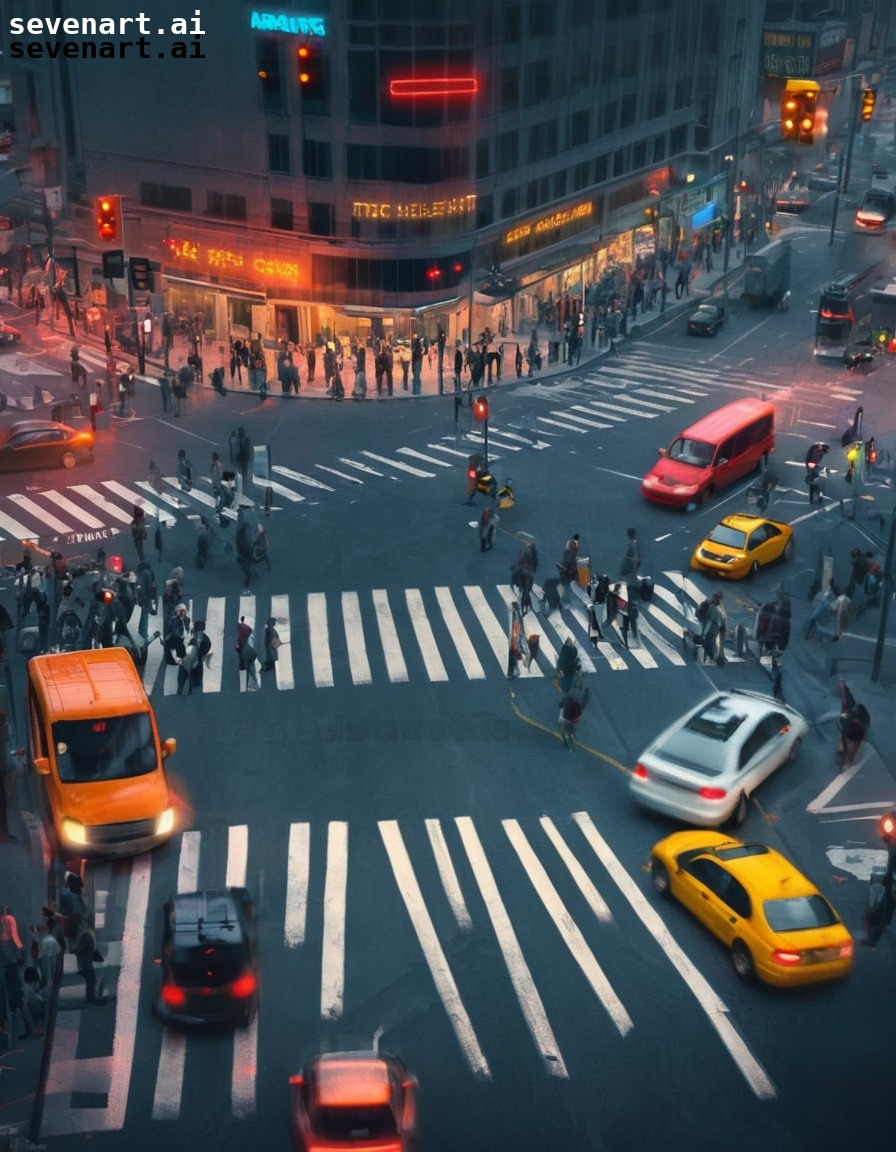 city, traffic, intersection, pedestrian safety, urbanization, modern city