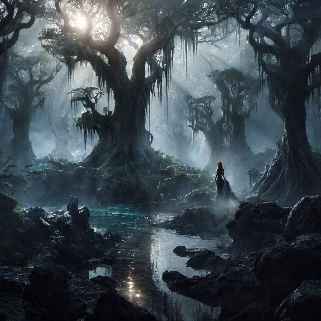 digitalart, horror, fog, swamp