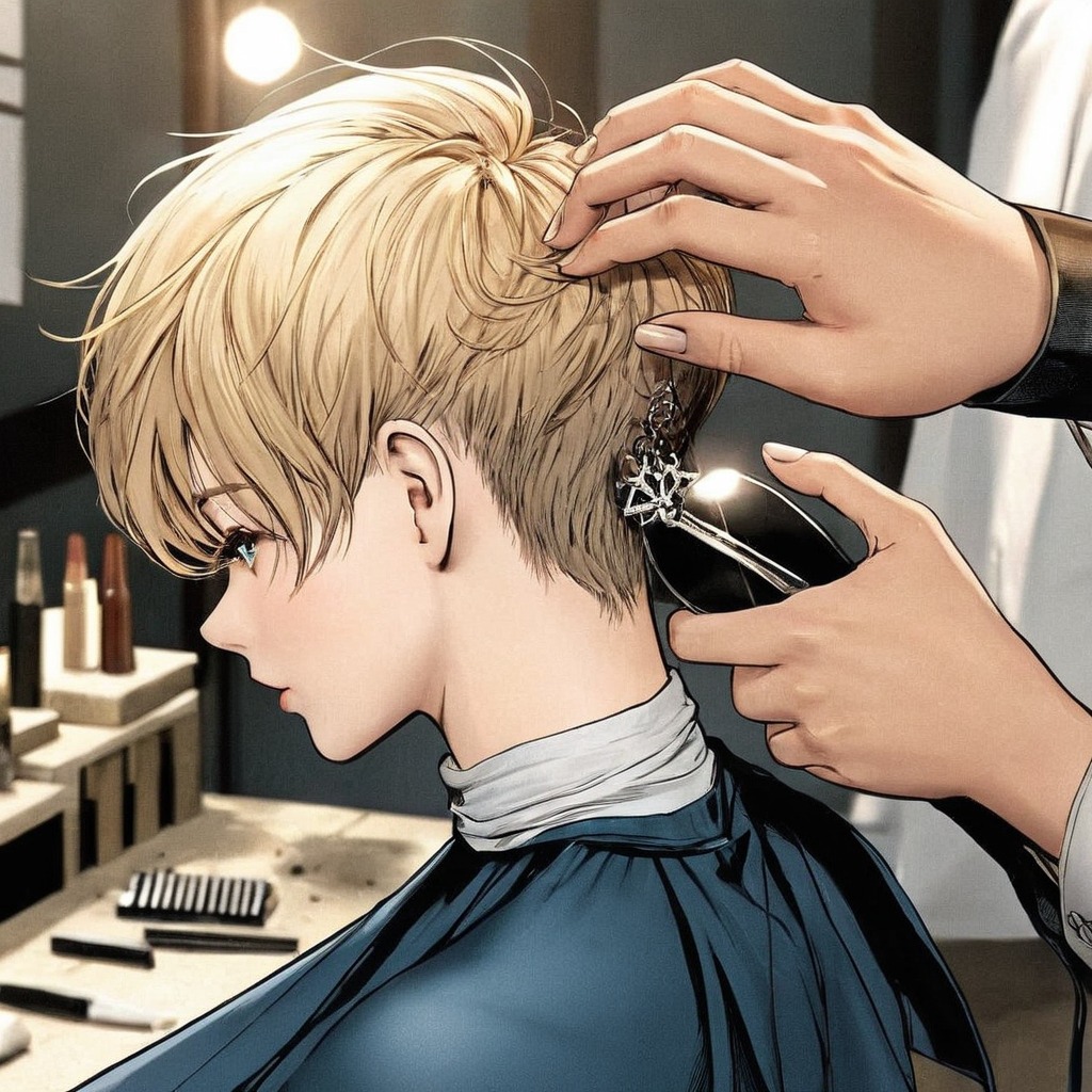 anime, barber, barbers, barbershop, buzz, buzzcut, buzzed, cape, clippers, haircut, haircutting, hairdresser, hairdressers, hairdressing, hairstyle, salon, scene, shave, shaved, shaving, stubble, barberchair, animehaircut, barberette