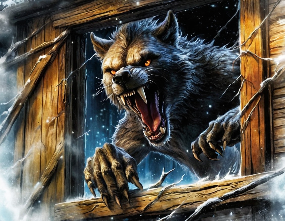 horror, werewolf, beast, monster, animal, creature, darkfantasy, fantasycreature, aigeneratedart, creepycryptids