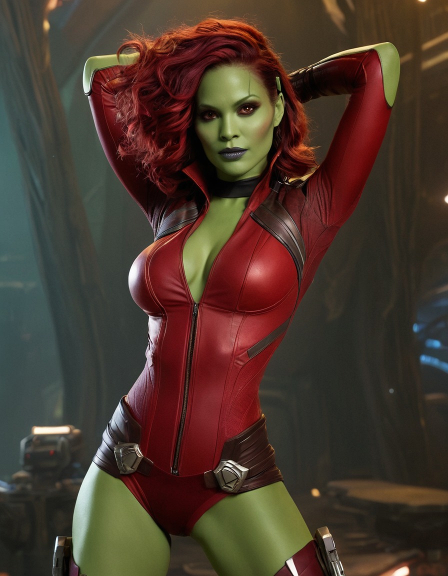 gamora, guardians of the galaxy, marvel, superhero, strong female character, assassin, green skin