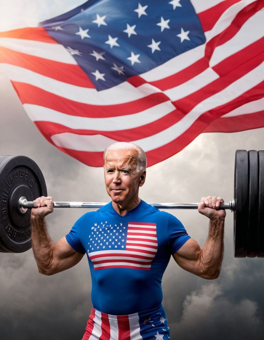 joe biden, american flag, weightlifting, fitness, motivation