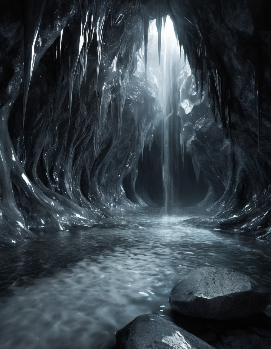 mystical, silver river, crystal cavern