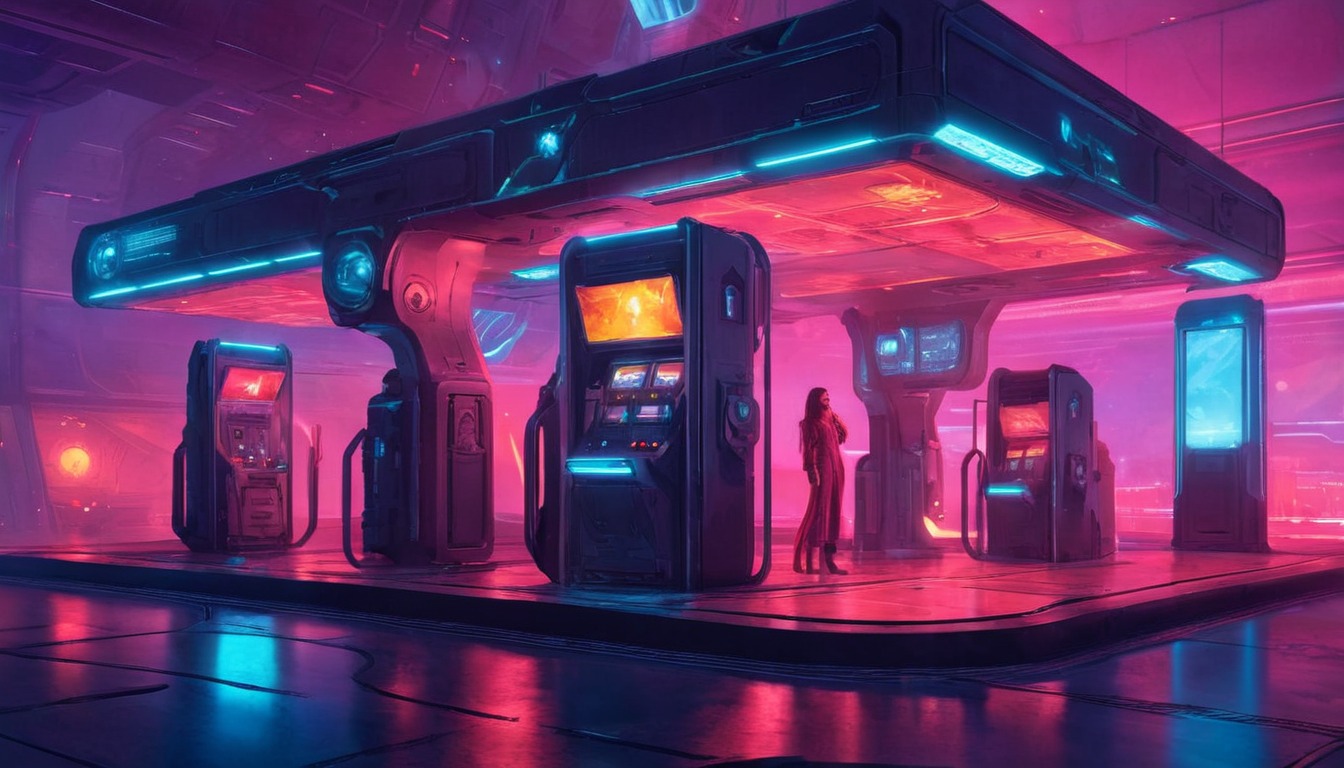 digitalart, digitalpainting, scifi, cyberpunk, neon, vaporwave, dreamup, ai_art