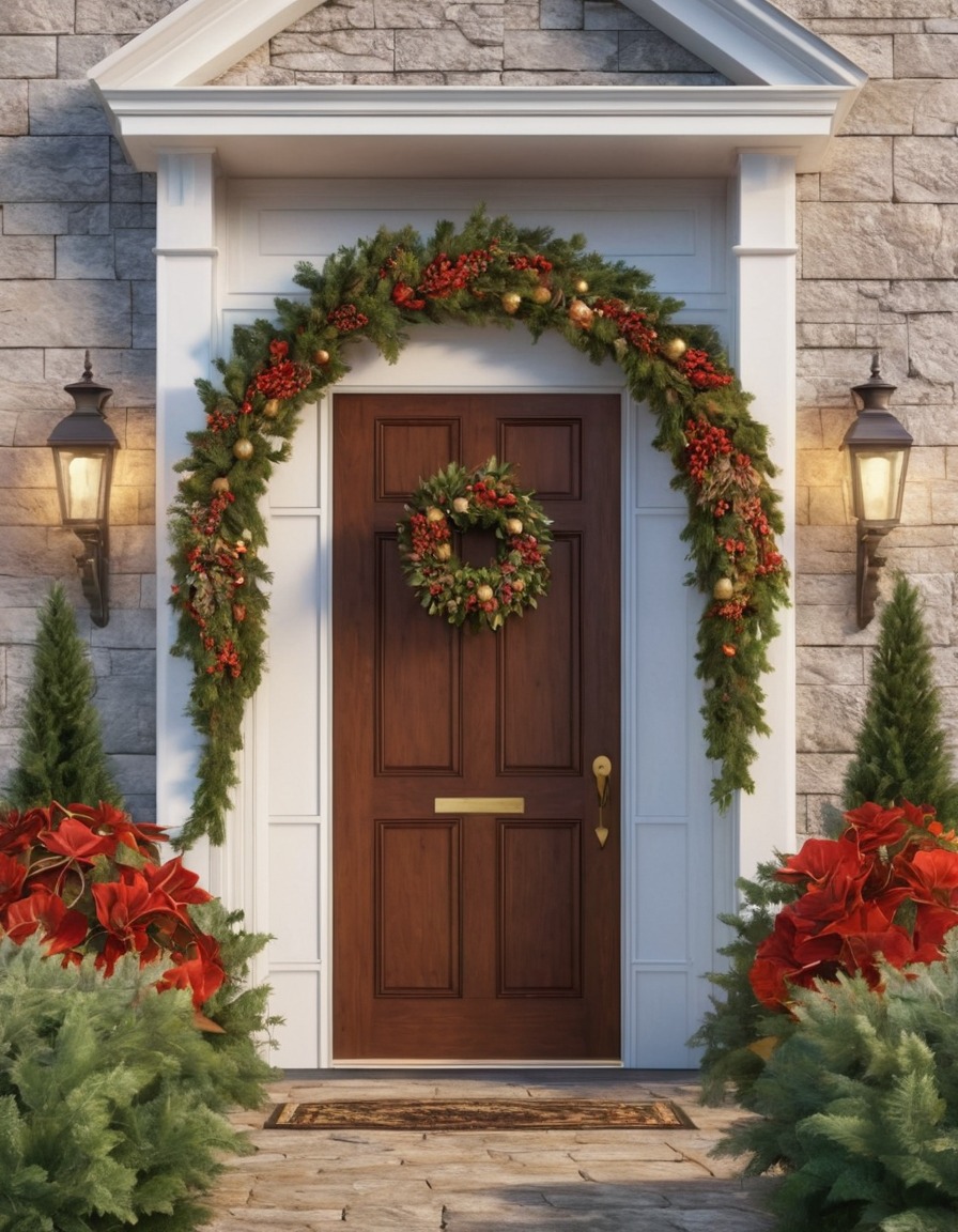 doorway, wreath, entryway, home décor, welcoming, home, interior