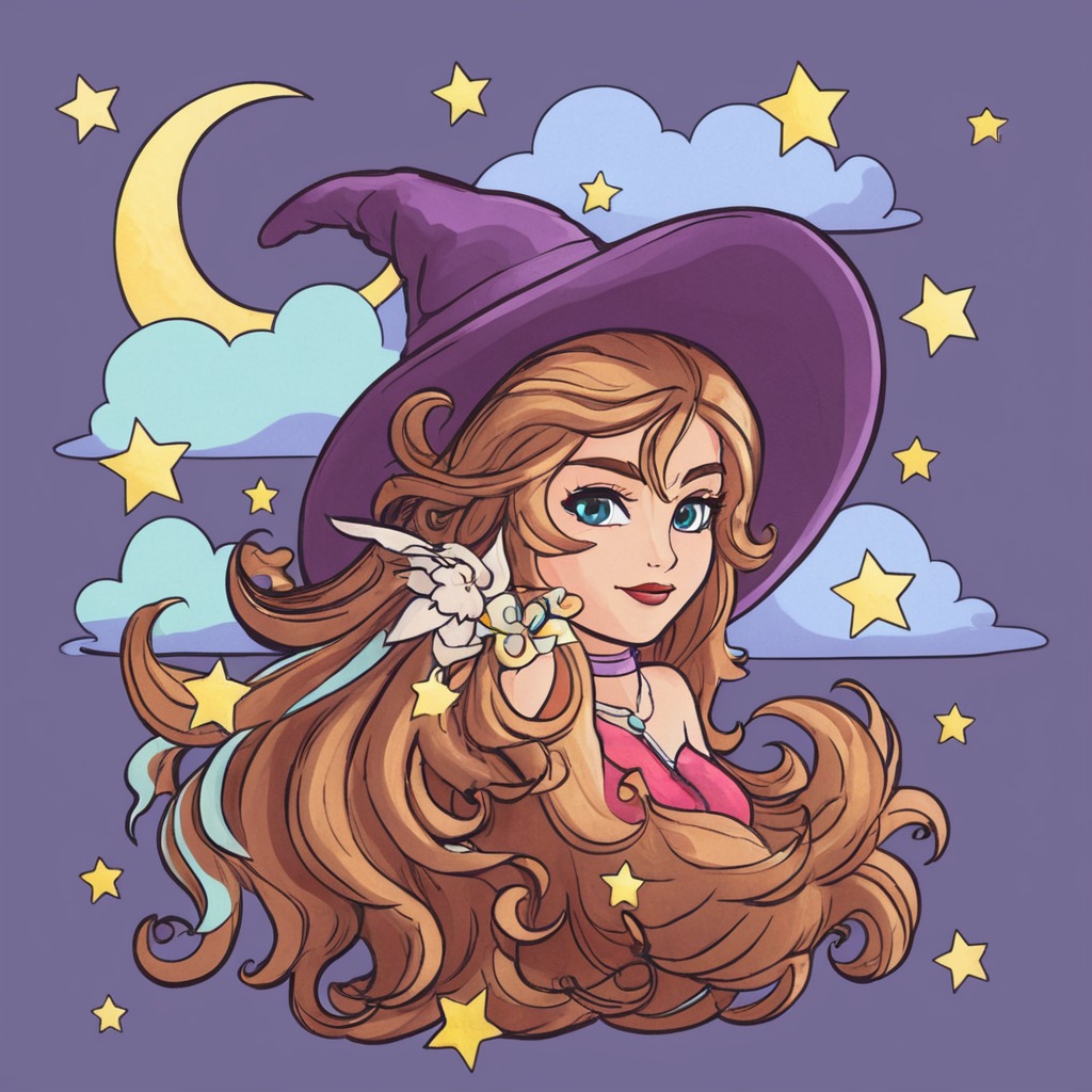 magic, witch, halloween, portrait, magicalgirl, spooky, bewitched, cat, cloudy, crescentmoon, kitty, kittycat, nighttime, nighttimescene, nighttimesky, october, stars, witchhat, halloweenart, halloweenwitch, witchhalloween, halloweenartwork, colorbynumber, crescent_moon, halloween_art, witch_hat, halloweenartchallenge, halloween2024, colorbynumberart, halloweenartwork2024