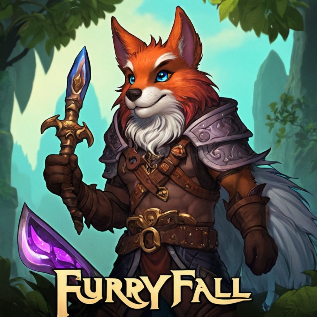 warrior, dreamup, digitalart, fox, characterdesign, videogamefanart, magic, fantasycharacter, sword, medieval, furryfall, ai_art