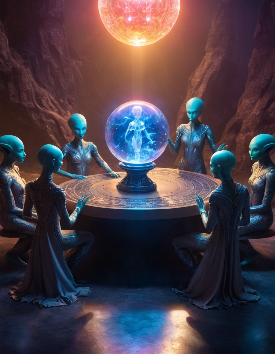 extraterrestrial beings, holographic orb, knowledge, space travel, extraterrestrial, aliens