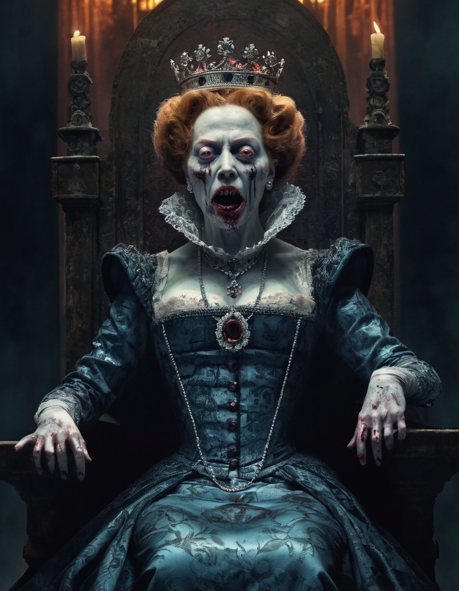 queen elizabeth i, zombie, royalty, historical figure