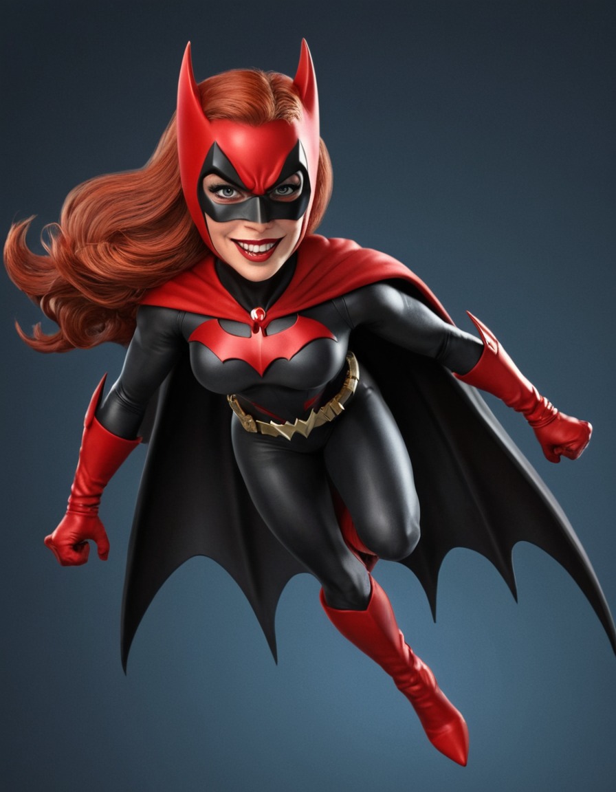 fun, batwoman, caricature, superhero, dc comics, humor, parody