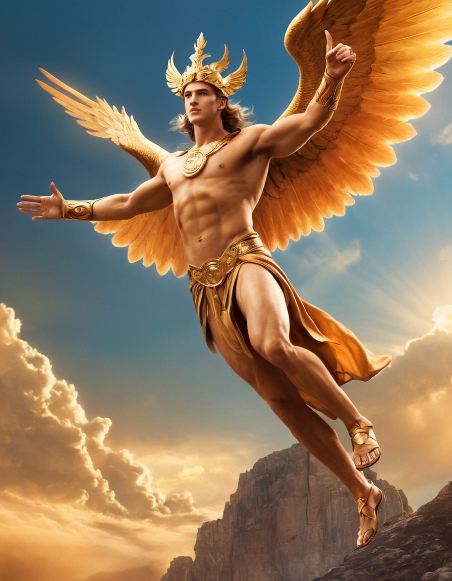 hermes, greek mythology, mythological figures, divine messenger, olympian gods, epic poetry, creative interpretation