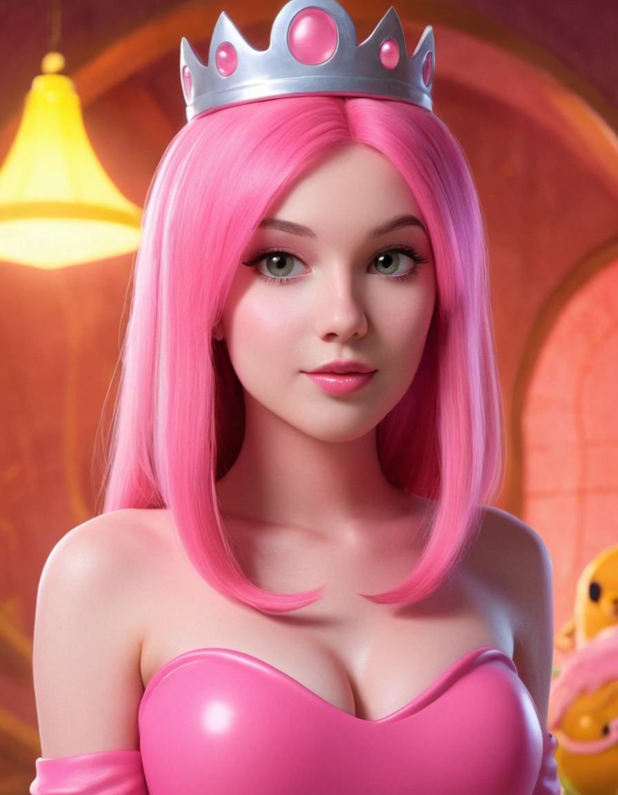 princess bubblegum, adventure time, character reimagining, fictional character, beautiful woman, female character, television series