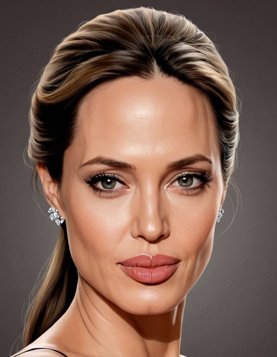 angelina jolie, celebrity portrait, painting, artwork, famous actress, portrait artist, hollywood icon