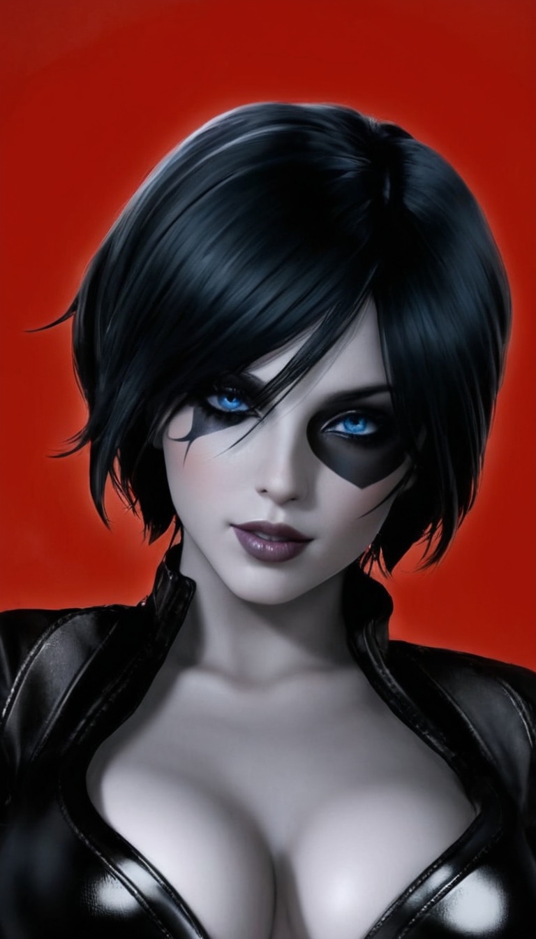 domino, art, art work, illustration, marvel, comic art, drawing, mcu, dc, x men