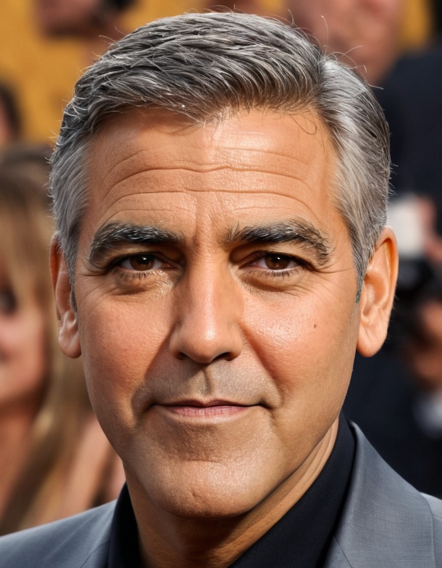 george clooney, actor, celebrity, painting, humor, art, funny