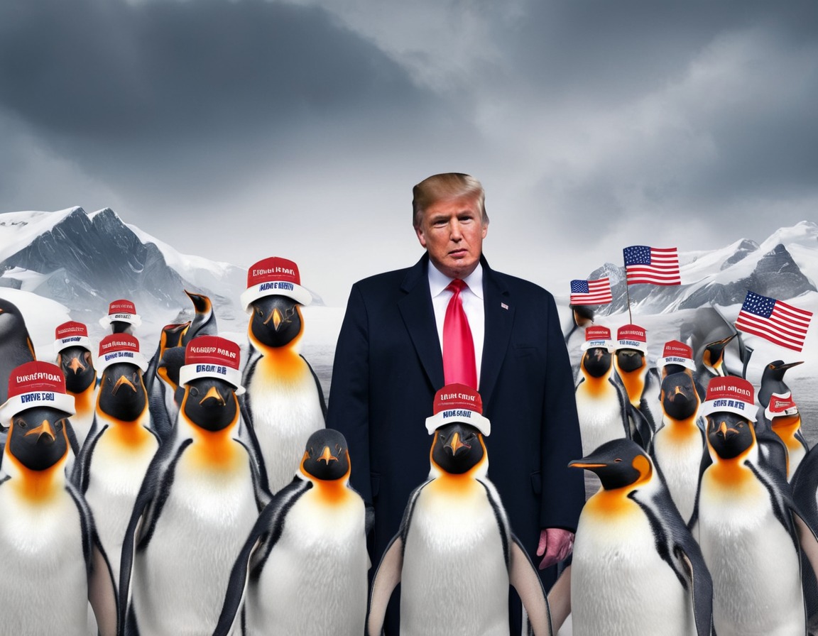 penguins, suits, make america great again, hats, donald trump, trump, donaldtrump