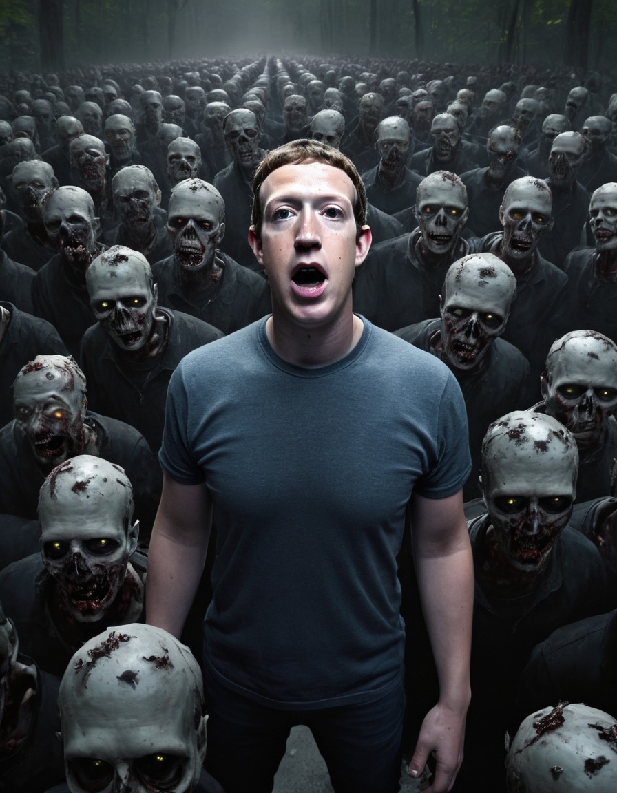 mark zuckerberg, zombie, army, computer-controlled undead, celebrities