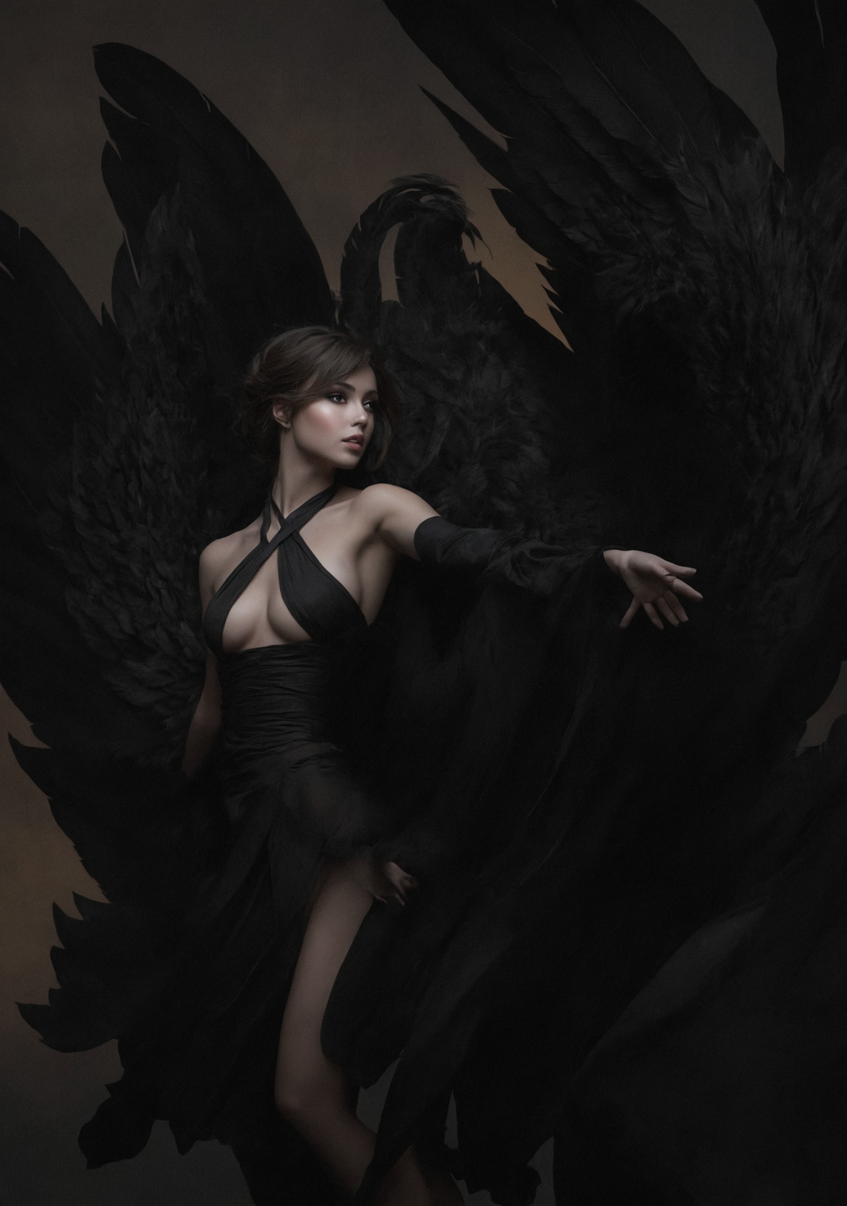 art, illustration, digital art, dark art, fantasy, devil, demon, wings, satan, romance, not but like