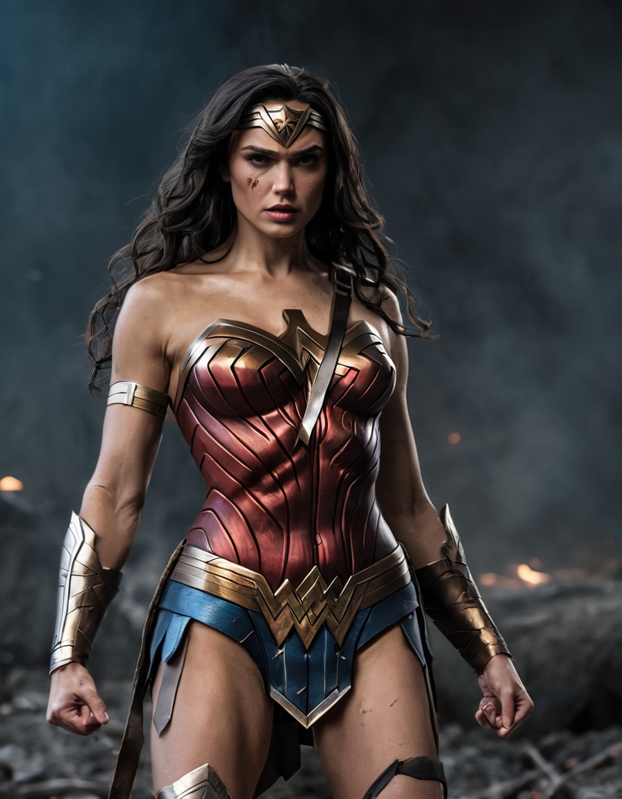 wonder woman, superhero, battle, confidence