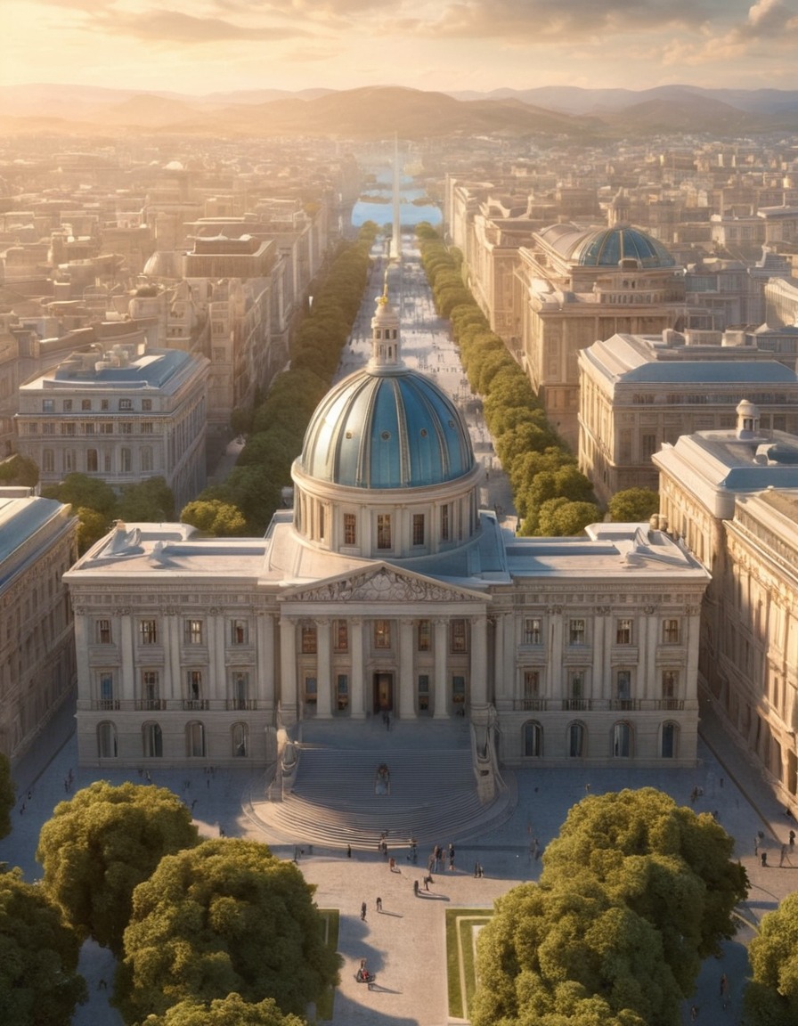 architecture, neoclassical, cityscape, grand buildings