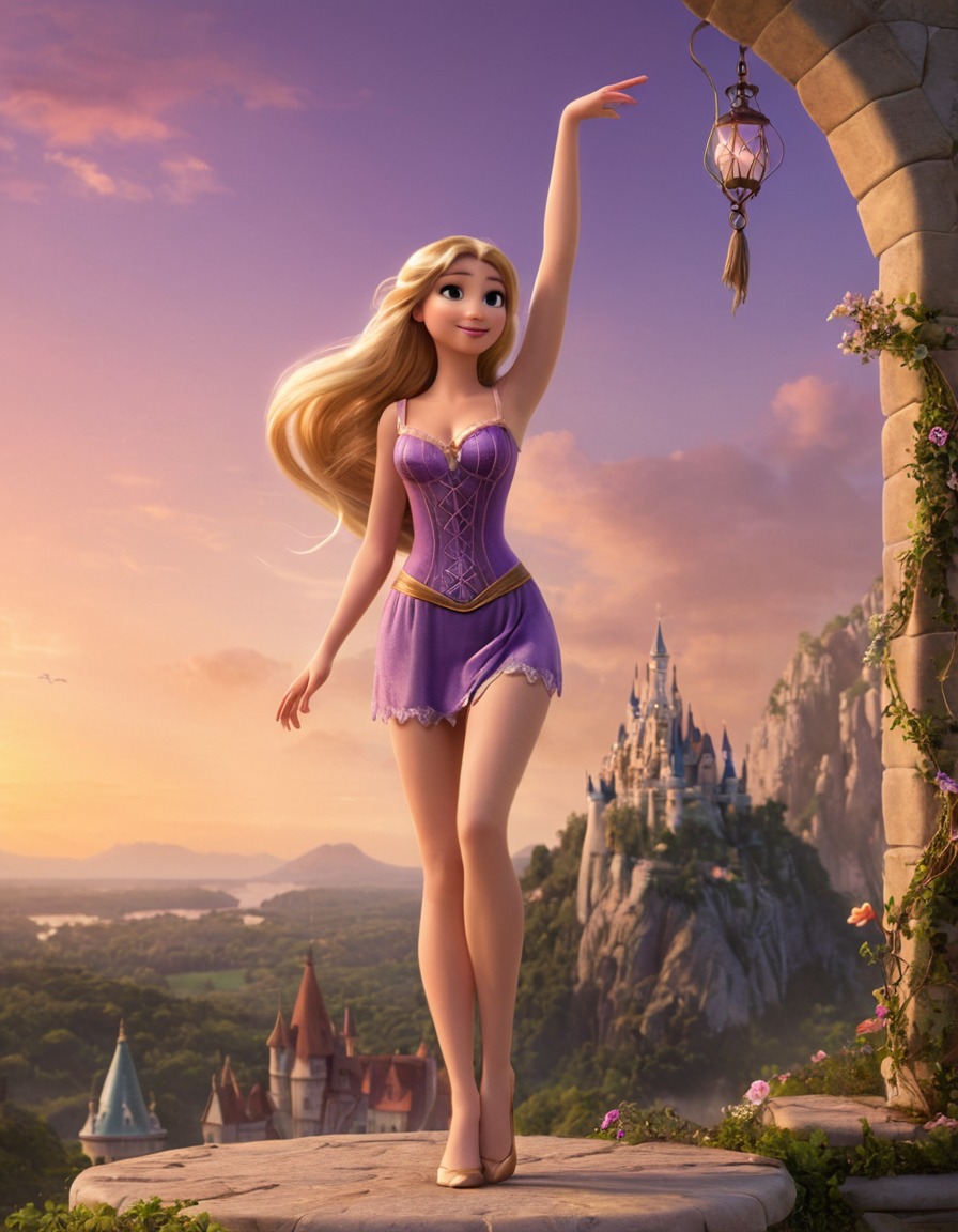 rapunzel, tangled, disney, princess, long hair, fairytale, innocent beauty