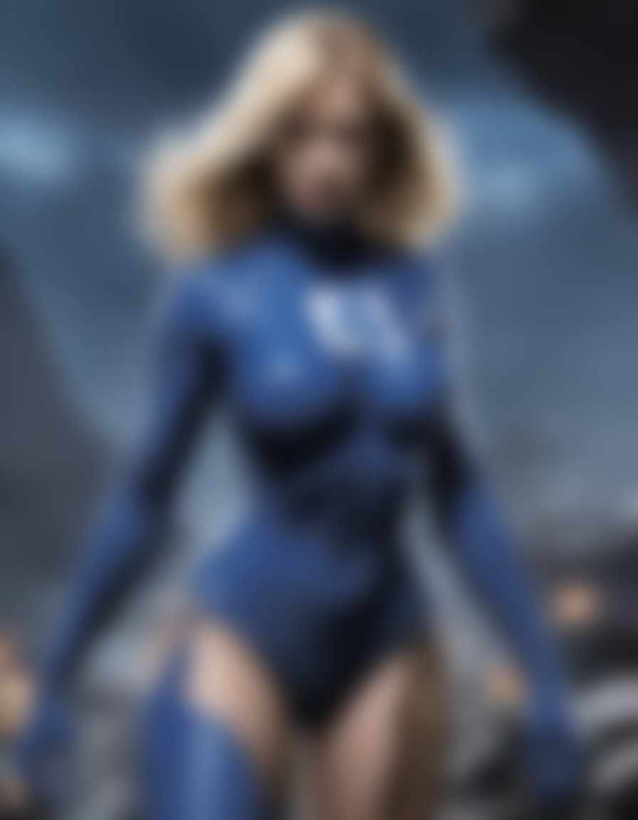 invisible woman, fantastic four, superhero, superpower, torn, tattered, clothing, superhero, ai, aiart, art, digitalart