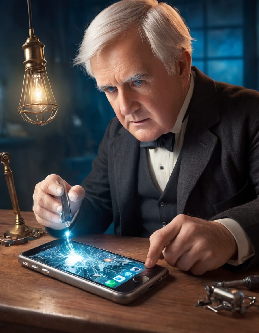 thomas edison, smartphone, inventor, repair, innovation