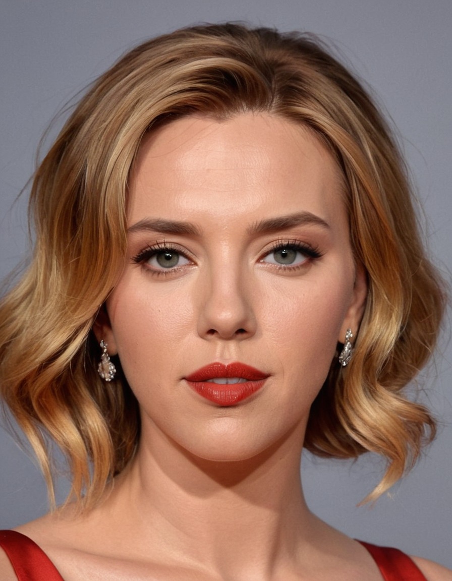 scarlett johansson, portrait, painting, actress, celebrity